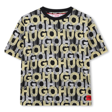 HUGO Playera para niño y adolescente all over logo